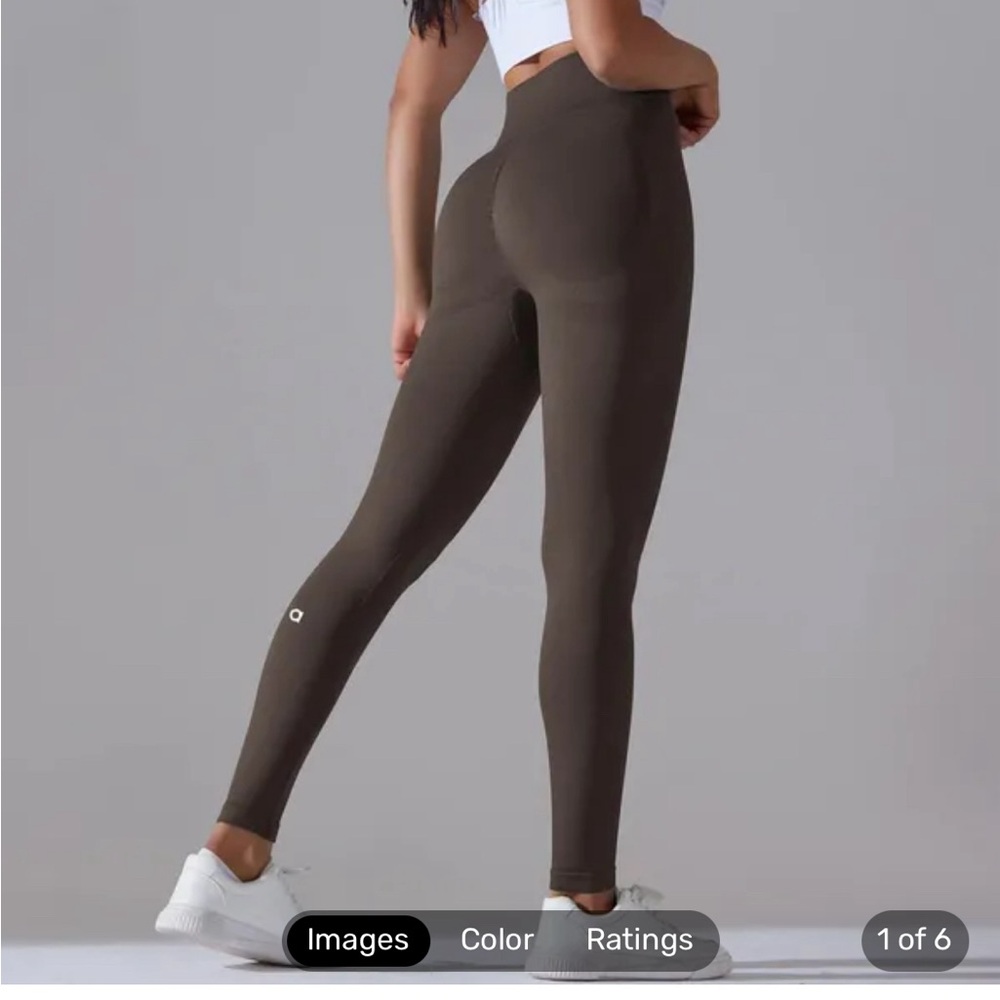 Brown High-Waisted Ankle-Length Leggings